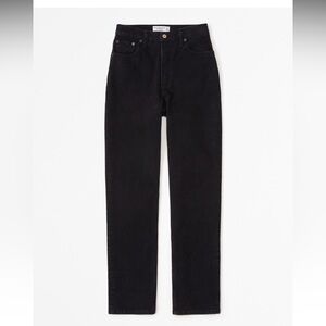 Abercrombie & Fitch Curve Love Ultra High Rise 90s Straight Jeans in Black